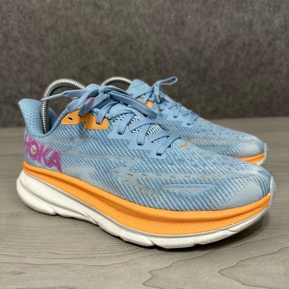 Hoka One One Shoes - Hoka Clifton 9 Women Size 7.5 Running Shoes Airy Blue Ice Water 1127896-ABIW